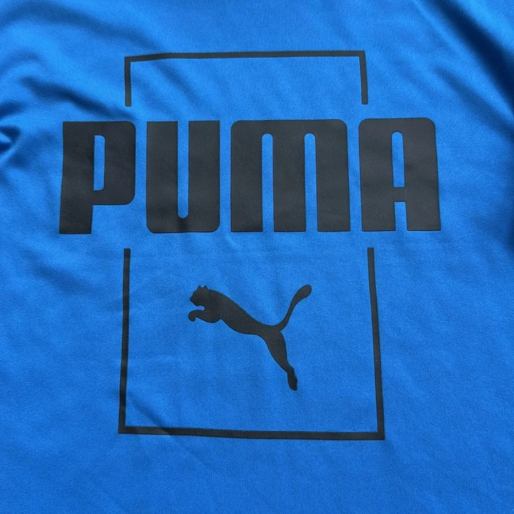 PUMA Lot of 2 Blue/Black Boys M 10-12 Long Sleeved Athletic Shirts